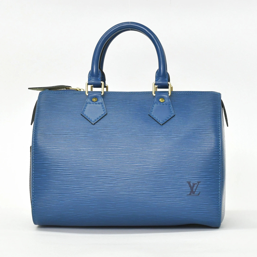 LOUIS VUITTON Speedy handbag Epi leather blue